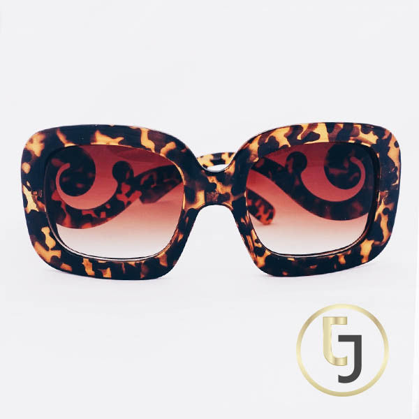 "Retro Chick meets Hollywood" Brown Curl Sunglasses