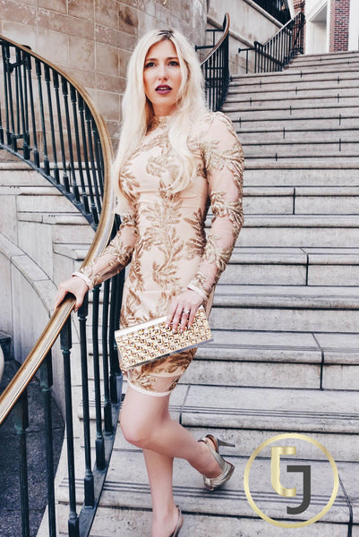 "Girls Best Friend" Gold Clutch