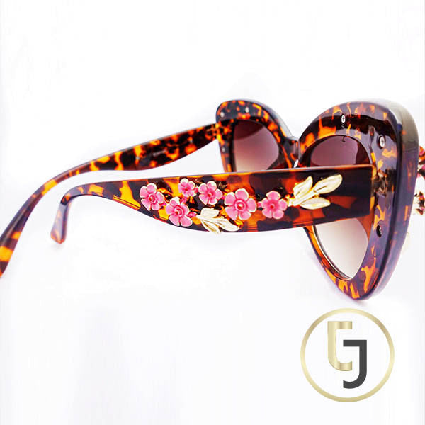 Pink Flower Sunglasses
