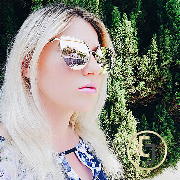 "Treat me like a Movie Star" Rose colored Sunglasses