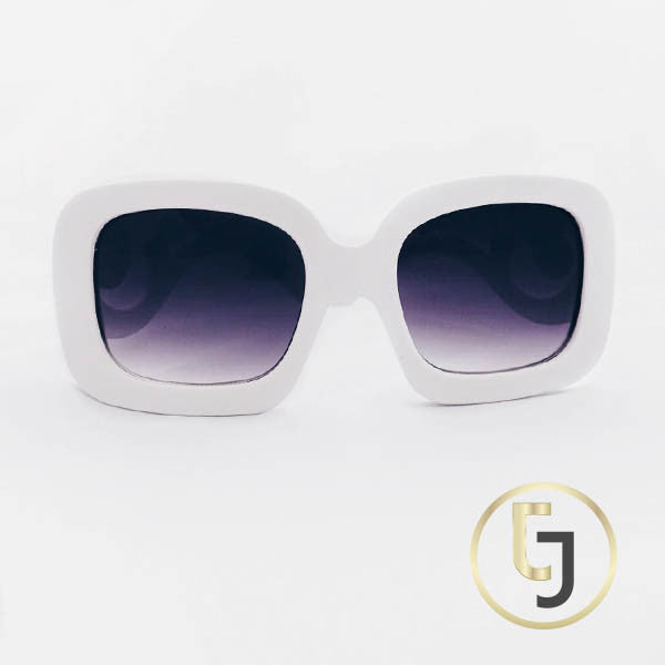 "Retro Chic meets Hollywood" White Curl Sunglasses