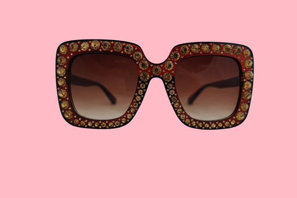 Julia Jolie Beverly Hills Sunglasses- Exclusive Edition- Shine like a Diamond! Brown