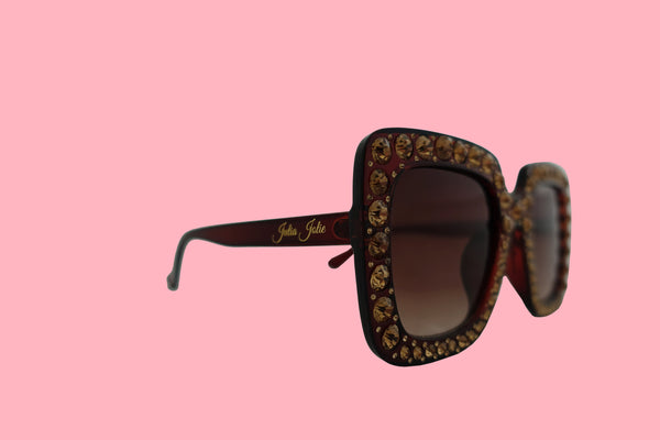 Julia Jolie Beverly Hills Sunglasses- Exclusive Edition- Shine like a Diamond! Brown
