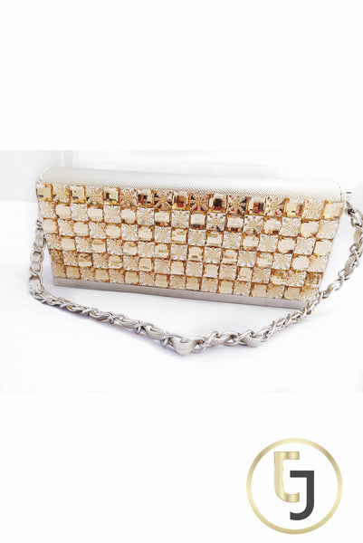 "Girls Best Friend" Gold Clutch