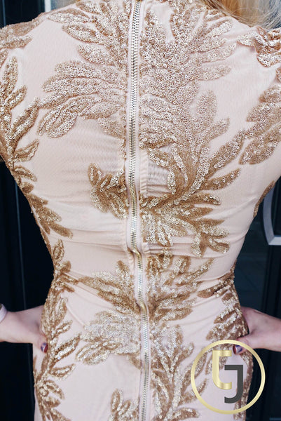 "Endlessly Alluring Golden Girl" Dress