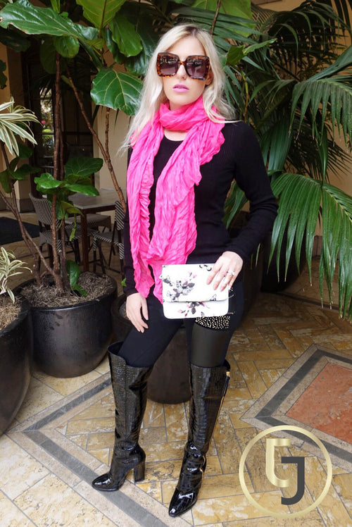 Casual EVERYTHING Scarf in Hot Pink